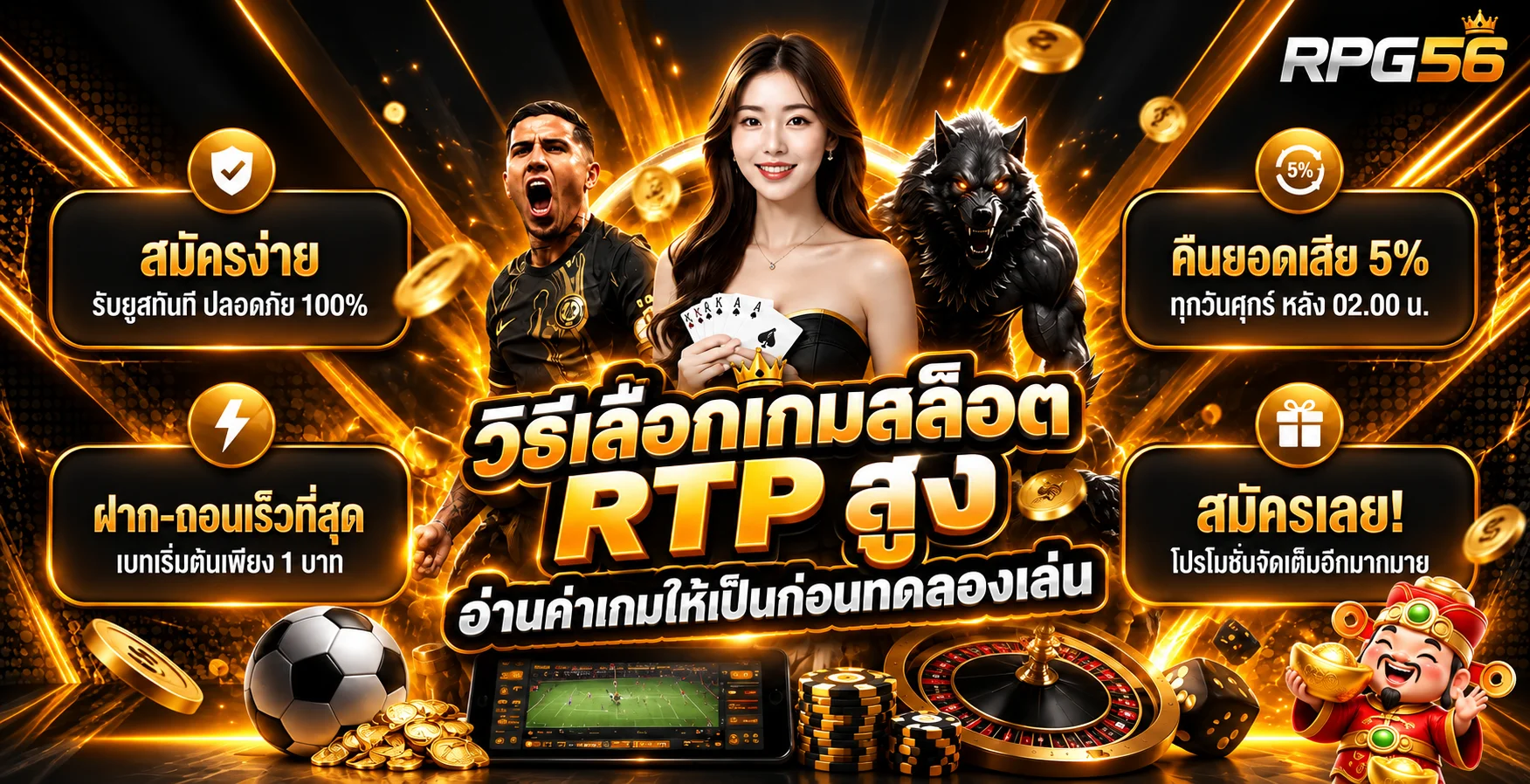 RPG56 | วิธีเลือกเกมสล็อต RTP สูงก่อนทดลองเล่น